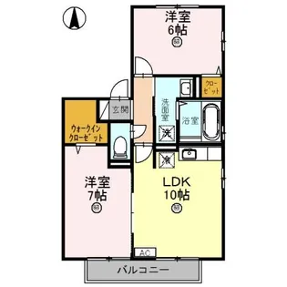 リビングタウン渕 B【2階】の間取り