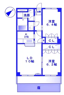 プランドール ヤバネ【3階】の間取り