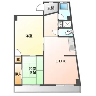コウフハイツ片山【5階】の間取り