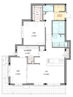 ラ メゾン ド ヴァンクール【2階】の間取り