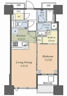 シティタワー武蔵小山【24階】の間取り