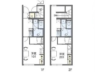 レオパレス紫陽花【2階】の間取り