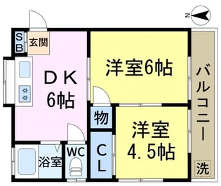 シャクナゲ荘【1階】の間取り