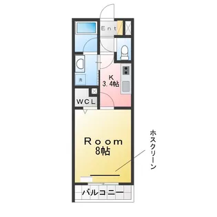 dwell常楽 住吉【2階】の間取り