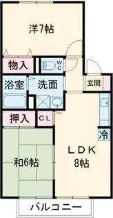 トリヴァンベール松川【2階】の間取り