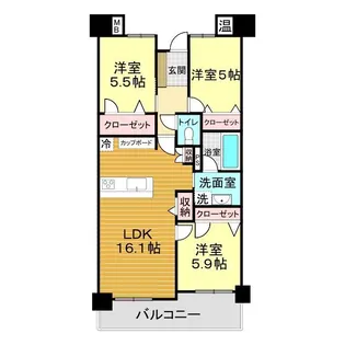 アドバンス21山口駅通り【10階】の間取り