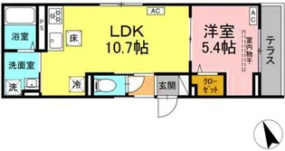 D Paina 菅北浦【1階】の間取り