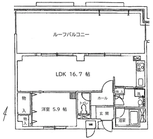 保土ヶ谷公園アーバンコンフォート【5階】の間取り