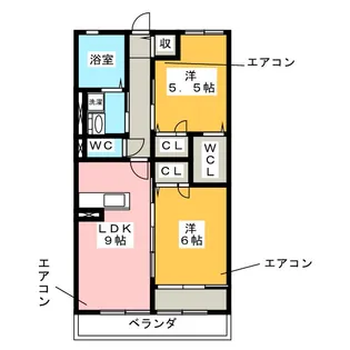 アクアマリン II【1階】の間取り