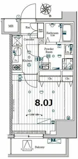 メイクスデザイン門前仲町GARDEN【8階】の間取り