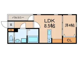 le bois Iwakura【3階】の間取り