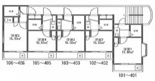トッコーララ鶴見【4階】の間取り