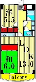 亀有パークマンション【2階】の間取り