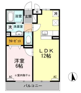 MDPマンション矢巾 B【1階】の間取り