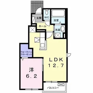 サンヴェール蔵波13【1階】の間取り
