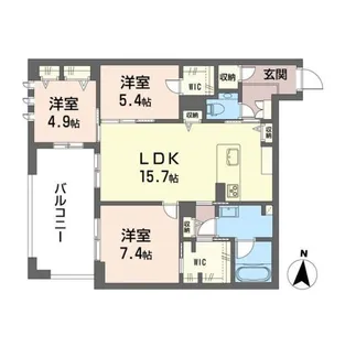 ロゼール【1階】の間取り