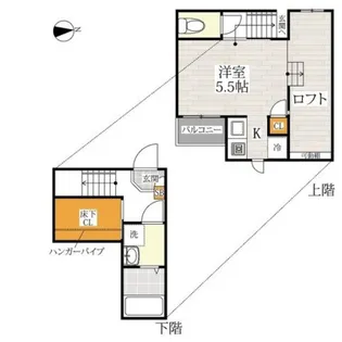 CB坪井アザレア【1階】の間取り