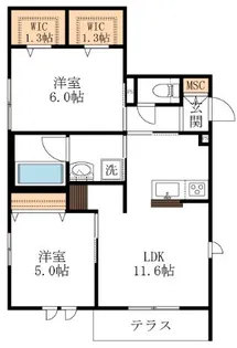 Porte Bonheur【1階】の間取り