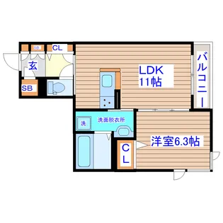 ヴェルデ向山【1階】の間取り