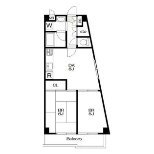 スリーアンドスリー【3階】の間取り