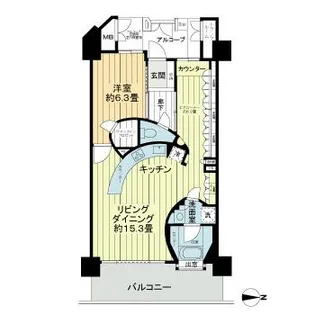 ライオンズタワー仙台広瀬【18階】の間取り