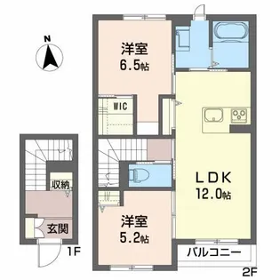 アジェラート【2階】の間取り
