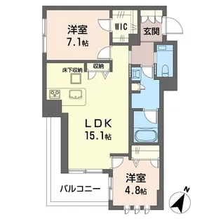 ケーズコート下目黒【1階】の間取り