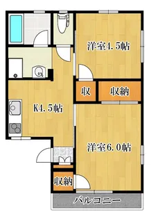 シティハイムFUJINO【2階】の間取り
