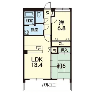 フェンテ武蔵ケ丘【2階】の間取り