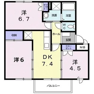 ファミール1【2階】の間取り