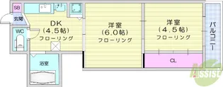 シャングリラ小田原【4階】の間取り