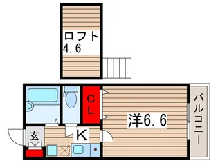ミラフローレス橘【2階】の間取り
