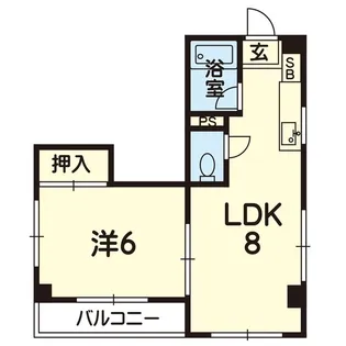 パークサイド新町【2階】の間取り