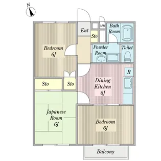 サンライトクレストB棟【1階】の間取り