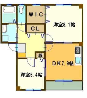 グラサージュ・ドゥ【1階】の間取り