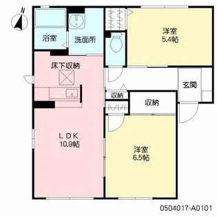 エスポワールKM A棟【1階】の間取り