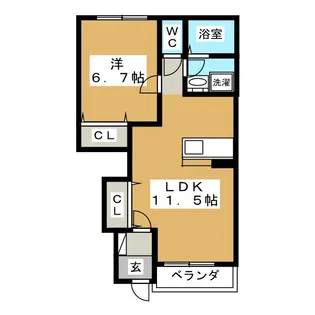 ロイヤルハイツ参番館【1階】の間取り