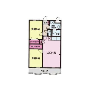 シャルマン大野【3階】の間取り