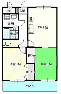 BELLO TAKADA【2階】の間取り