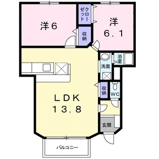フリッシュI【1階】の間取り