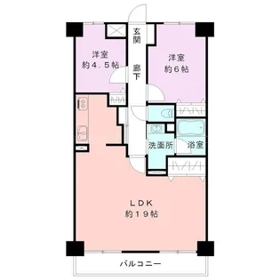 ロンドベル弁天橋【2階】の間取り