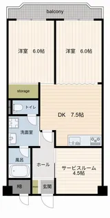 ポートハイム弘明寺第二【3階】の間取り