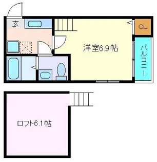 ベアーレ南仙台【1階】の間取り