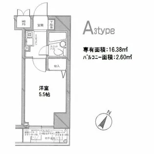 パレ・ドール伊勢佐木町南II【9階】の間取り