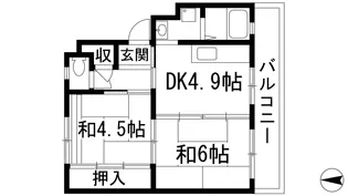 逆瀬川3号棟【1階】の間取り