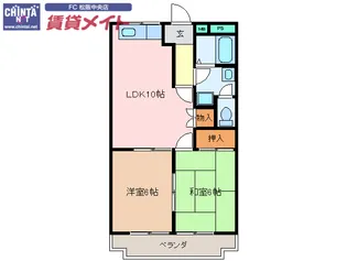 マンションルイール21【2階】の間取り