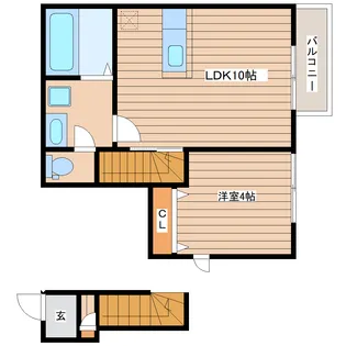 ドルチェヴィータ【2階】の間取り