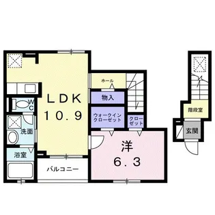 カーサ・ヴェルデ【2階】の間取り