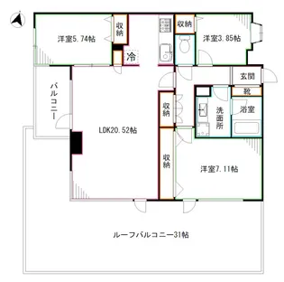 パークサイドテラス【4階】の間取り