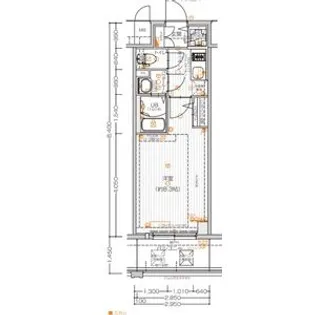 エスリード大阪グランフォート【4階】の間取り
